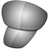 Saucer Lenti di ricambio premium per occhiali da sole Oakley Twenty XX 2000, High Defense - Metallo Cromo Polarizzato, Taglia unica