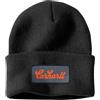 Carhartt Men's Knit Cuffed Script Patch Beanie, Black, One Size