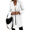 Generisch Blazer, cappotto invernale da donna, con bottoni, classico, vintage, elegante, caldo, invernale, doppiopetto con risvolto slim fit, trench con tasche, cappotto invernale da donna in lana