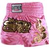 TiaoBug Pantaloncini da Boxe Bambini e Ragazzi Pantaloncini Boxe Muay Thai Kickboxing Fitness Trunks Shorts Allenamento Pantaloni Corti da Combattimento Arti Marziali Nero 15-16 Anni