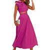 ORANDESIGNE Completo Donna Elegante Tailleur Cerimonia Curvy Set Coordinati Gonna E Top Completino Estivo Due Pezzi Costume Casual Outfit da Ufficio Abbigliamento Tuta Streetwear Bianco M