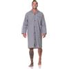 Normann Camicia da notte da uomo a maniche lunghe, in tessuto con bottoni, anche in taglie forti, Blu, 52 IT/54 IT