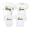Puzzletee Tshirt Famiglia - King - Queen - Prince - The Princess of The Family - Body Neonato - Festa della Mamma - Magliette Famiglia