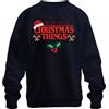 Printera Christmas Things Santa Hut Stranger Demogorgon Weihnachten Serie Unisex Felpa con Cappuccio, blu navy, S