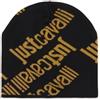 Just Cavalli Berretto Circonferenza 53 Cm All Over Logo Jacquard 75RAZK02ZG231 Nero