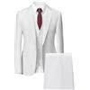 Generic Giacca da Uomo con Un Bottone, Blazer, Gilet e Pantaloni, Abiti da Cerimonia Formali
