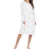 Linclalor Camicia da Notte Donna Manica Lunga Serafino 92631, Azzurro, 60