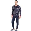 MATTIOLI Pigiama Uomo Natalizio in Caldo Cotone Interlock (IT, Testo, M, Regular, Regular, all Over)