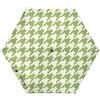 Joitme Ombrello classico pied de poule verde, ombrello automatico, protezione UV, ombrello da uomo