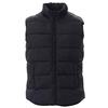 PAYPER Memory Gilet Giacca da Uomo 100% Poliestere Imbottito Effetto Piuma Tasche Esterne Zip Coperte (Nero/Steel Grey, 3XL)