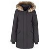 Geographical Norway Dinasty Lady - Parka grande da donna - cappotto invernale caldo - giacca casual a maniche lunghe (nero S taglia 1)