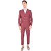 Ciabalù Abito Uomo Elegante Doppiopetto Vestito con Bottoni Oro Slim Fit (IT, Numero, 48, Regular, Regular, Bordeaux)