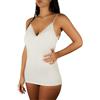 Clessidra Pacco da 3 Top Spalla Stretta con Forma Seno e Ricamo in Lana Cotone Made in Italy, Top Intimo Donna, Lana Cotone, Canotta, Canottiere, Top Reggiseno PT4031 (7, Bianco)