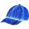 BestAlice Berretto a fibra ottica con LED luminoso a 11 colori, cappellini da baseball con luci LED ricaricabili tramite USB, per feste e club, bianco, bianco, Taglia unica