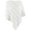 Laphilo Poncho a Maglia Donna Motivo Intrecciato Scollo Rotondo Morbido Autunno (cod. 5348) (Taglia Unica, 8840 Moro)
