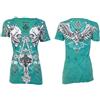 Xtreme Couture Archaic by Affliction - Maglietta da donna Tall Tale, Verde, L