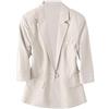 IQYU Blazer, giacca corta da donna, in lino, con maniche a 3/4, leggera, estiva, da lavoro, elegante primavera, per le mezze stagioni, blazer open front, blazer, giallo., s