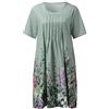 Cocila Vestito Lungo Donna Elegante Curvy Vestiti Donna Estivi Scollati Vestito Viscosa Donna Anziana Vestiti Donna Eleganti da Sera Abiti Testimone di Nozze Donna (Green, XL)