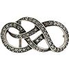BELTINGER Fibbia da cintura Cristal Waves 4,0 cm | Fibbia intercambiabile da cintura solida 40 mm | Set di strass di alta qualità | Argento