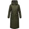 Navahoo Cappotto invernale da donna, extra lungo, con cappuccio, colore nuvoloso, XIV XS-XXL, vino, M