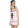PRESTIGE & DELUXE Pigiama Corto Estivo Compatibile con Santoro Gorjus per Donna Modello a canotta Taglia S M L XL XXL - Formato 2 pezzi - Linea From The Heart Dal Cuore (IT, Testo, M, Regular, Regular, Cotone)