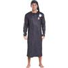 inhzoy Camicia da Notte Uomo a Manica Lunga Maglie Pigiama Girocollo Abbigliamento da Notte a Righe Vestaglia da Notte con Cappello Pigiama Sleepwear Nightwear Blu Polveroso L