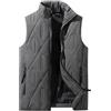HUIANGLIYG Gilet Uomo Invernale,Gilet Trapuntato Leggero Da Uomo Con Collo Alto, Gilet Funzionale Di Transizione Con Trapuntatura A Rombi, Giacca Calda Senza Maniche Per Lavoro E Tempo Libero, Grigio Xl