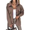 ORANDESIGNE Giacca Invernale Donna Calda Elegante Giacche Lana Blazer Ufficio Cardigan Cappotto Caban Slim Fit Giubbotto Antivento Parka Classica Vintage Peacoat Con Cintura Marrone XL