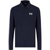 EA7 Emporio Armani Polo a Maniche Lunghe Core Identity in Cotone Stretch da Uomo, 8NPF15 (IT, Testo, 3XL, Regular, Regular, Blu)