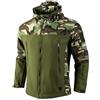 KBOPLEMQ Giacca funzionale da uomo, mimetica, calda, per attività all'aria aperta, traspirante, con tasche con cerniera, giacca da trekking con cappuccio, antivento, impermeabile, sport, caccia