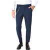 Ciabalù Pantaloni Uomo Eleganti Invernali Made in Italy Pantalaccio Modello Capri Tinta Unita con Catena e Risvoltino alla Caviglia vestibilità Comoda (IT, Numero, 46, Regular, Regular, Nero)
