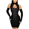 Mintao Euphoria Maddy Dress Sexy Euphoria Outfit con Guanti Donna Scava Fuori Il Vestito Aderente Cocktail Club Party Mini Vestito