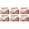 Laura Biagiotti 6 Slip Donna con Pizzo Vita Alta Art. 92008 Made in Italy (6, Bianco)