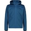 CMP Giacca da uomo in Light Softshell con cappuccio staccabile, 39A5027 (IT, Numero, 48, Regular, Regular, Ocean)