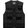 DAIHAN Giubbino da Lavoro Smanicato Leggero Giacche Gilet Maschile Multi-Tasca Giubbino da Lavoro Giacca Senza Maniche Gilet da Escursionismo Caccia E Pesca,Nero,6XL