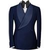 Leader of the Beauty Blazer da uomo slim fit, giacca da smoking, per matrimoni, balli, cene, allenamento, Marrone scuro, L