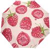 TropicalLife Ombrello rosa lampone frutta modello antivento 3 pieghevole ombrello automatico aperto per donne uomini ragazze ragazzi unisex ultraleggero viaggio compatto ombrello