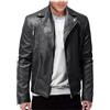 KHIRVWL Giubbotto in Pelle PU Uomo Aderente con Apertura a Cerniera Moderno Giacche da Motociclista Giacca in Pelle Uomo Vintage Autunnale Invernale Bomber Giubbotto Antivento Cappotto Viaggio Aviatore