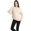 DIVINA Felpa Donna, Girocollo, Yellow Butter, XS-XXL, Cotone/Poliestere, Basic, Interno Felpato - cod. F38D (IT, Testo, XL, Regular, Regular)