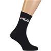 Fila CALZA TENNIS SPUGNA, OFFERTA 6 E 12 PEZZI, CALZINI SPORTIVI UNISEX (12 PEZZI NERO, 39-42)