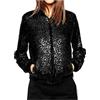 Darringls Paillettes Blazer Donna Moda Breve Giacca Tinta Unita Con Glitter Giubbotto Autunno Leggera Manica Lunga Vestito Giacca Corta Club Cappotto Festa Giubbotto Aperto Fronte Giacca di