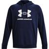 Under Armour Ua Rival Fleece - Felpa con cappuccio da uomo, con logo Ua, confezione da 1, Midnight Navy., L