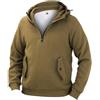 Generic Felpe con cappuccio da uomo con cerniera a un quarto con cerniera 1/4 con doppie tasche felpe 2025 autunno tinta unita con cappuccio a maniche lunghe, Khaki Uomo Quarter Zip Felpa Con Cappuccio, 8XL