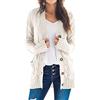 Easygou Cardigan da donna con bottoni, maglione, cappotto, lavorato a maglia, a maniche lunghe, morbido, oversize, con polsini elastici, con tasche, cappotto aperto sul davanti, stile slouchy