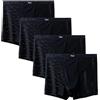BORATO Intimo da Uomo Taglie Forti Slip da Uomo per Taglie Forti13xl 12xl 11xl 10xl 9XL 4pcs Boxer Slip Boxer Shorts Slip Briefs per Ragazzi Shorts Shorts Shorts Shorts Shorts-2 Nero 2 blu-8xl (120-130 kg)