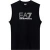 Emporio Armani EA7 Canotta Visibility in Jersey di Cotone da Uomo, 7M001306 (IT, Testo, M, Regular, Regular, Nero)