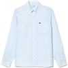 Lacoste-Men S L/S Woven SHIRT-CH5692-00, Blu Chiaro, L/XL - 43