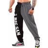 Big Sam Sportswear Company - Pantaloni da Uomo con Tasche, per Bodybuilding e Allenamento, Comodi, vestibilità Ampia