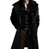 YOUYING Cappotto da uomo in pelliccia sintetica invernale caldo con risvolto aperto sul davanti giacca lunga di lusso soffice spesso morbido cardigan parka Outwear, K# Nero, 4X-Large