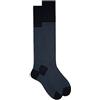 Gallo Calze lunghe uomo cotone blu/avio righe windsor